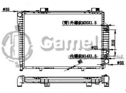 6191304097-T - Radiator-for-MERCEDES-BENZ-C-CLASS-C200-220-93-01-AT-NISSENS-62618-OEM-2025006403