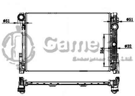 6191304099-T - Radiator-for-MERCEDES-BENZ-C-CLASS-W204-08-AT-NISSENS-67168-OEM-2045000403-2045001503-2045002803