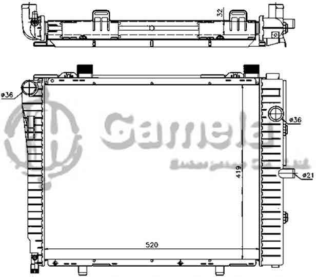 6191304126-T - Radiator-for-MERCEDES-BENZ-C-CLASS-W202-93-02-MT