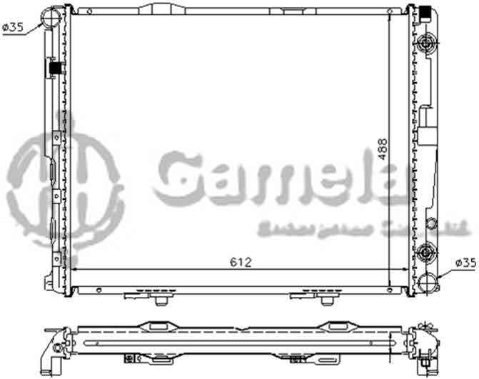 6191304127-T - Radiator-for-MERCEDES-BENZ-E-CLASS-300D-L6-3-0L-96-87-AT-NISSENS-62695A-OEM-1245003203-1245000002-1245003103-DPI-119-1310