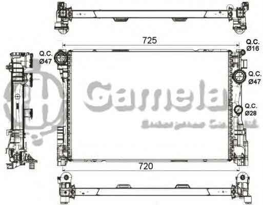 6191304129-T - Radiator-for-MERCEDES-BENZ-C-CLASS-W204-2007-MT-OEM-0995006203-0995002703-A0995006203-A0995002703