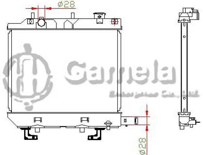 6191326160-T - Radiator-for-MAZDA-AT