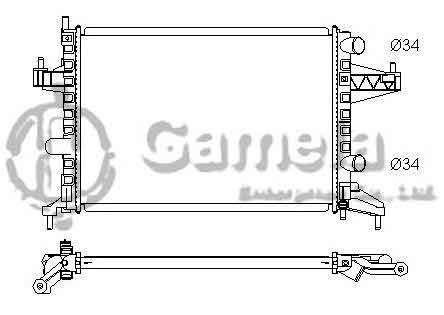 6191516010-T - Radiator-for-OPEL-COMBO-CORSA-C-TIGRA-B-16V1-2-1-6i-2000-A-M-NISSENS-63007A-OEM-9201955-1300236-1300250-25555161