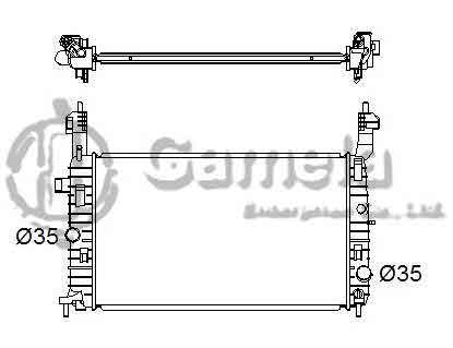 6191516019-T - Radiator-for-OPEL-MERIVA-CDTi-1-7-2003-MT-NISSENS-63087A-OEM-1300254-1300255-13130042