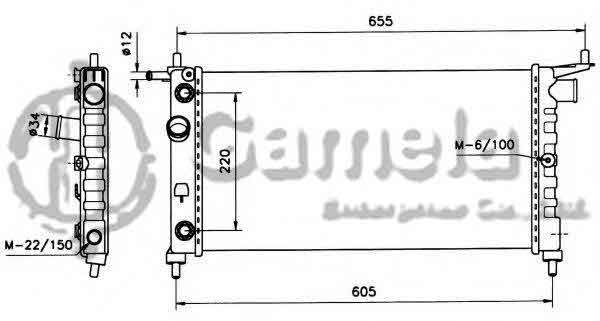 6191516027-T - Radiator-for-OPEL-COMBO-A-B-TIGRA-1-2-1-4-1-6-93-02-AT-NISSENS-63284-OEM-1300150-90410048