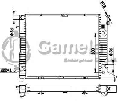 6191516053-T - Radiator-for-OPEL-OMEGA-2-6i-86-94-AT-NISSENS-63048-OEM-1300094-1300127