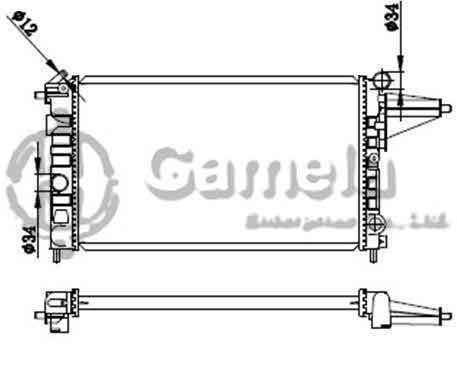 6191516071-T - Radiator-for-OPEL-VECTRA-A-1-4-88-MT-NISSENS-632231-OEM-1300088-90264491-1300087