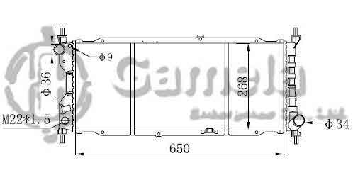 6191516078-T - Radiator-for-OPEL-MT