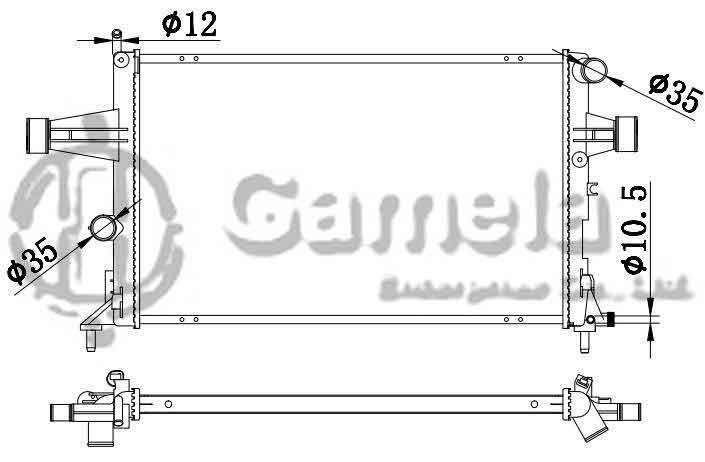 6191516080-T - Radiator-for-OPEL-MT