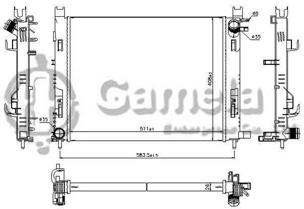 6191814014-T - Radiator-for-RENAULT-1-5-2012-2013-MT-NISSENS-637624-OEM-214100078R