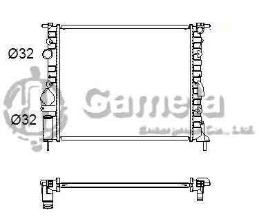 6191814037-T - Radiator-for-RENAULT-CLIO-1-2i-1998-2000-MT-NISSENS-63884-OEM-7700314382