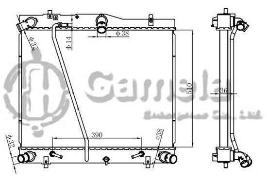 6192025137-T - Radiator-for-TOYOTA-HIACE-200-SERIES-2-5TD-96-05-AT-OEM-1640030170