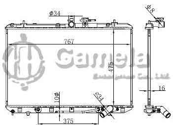 6192025163-T - Radiator-for-TOYOTA-HIGHLANDER-3-3-08-10-AT