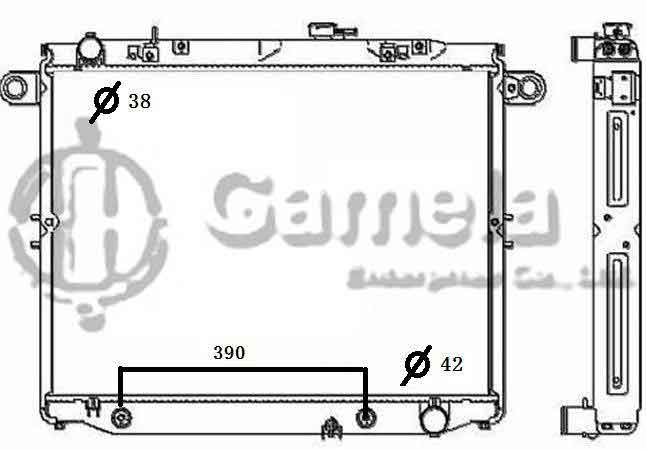 6192025427-T - Radiator-for-TOYOTA-LANDCRUISER-4-7-98-AT-NISSENS-64882-OEM-1640050210-1640050211-1640050212