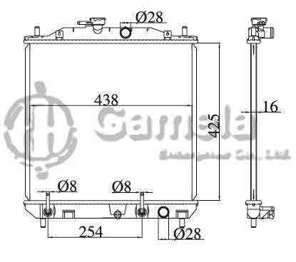 6192025434-T - Radiator-for-TOYOTA-AVENSIS-07-AT-OEM-16400BZ020