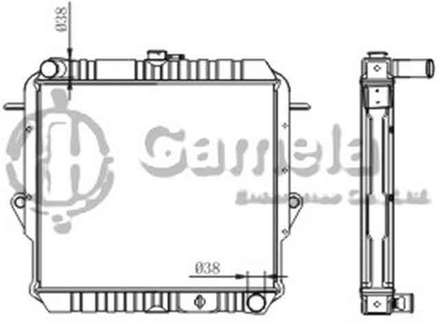 6192025435-T - Radiator-for-TOYOTA-FJ70-COPPER-MT-OEM-1640061070