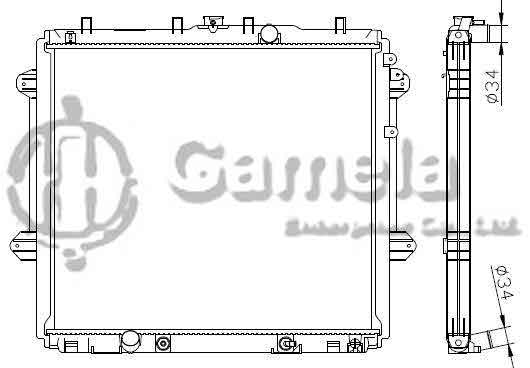 6192025438-T - Radiator-for-TOYOTA-PRADO-2011-AT-NISSENS-646825-OEM-1640031710