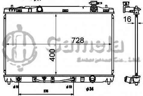 6192025448-T - Radiator-for-TOYOTA-CAMRY-2007-2009g-2-4-USA-AT-NISSENS-646808-OEM-164000H210