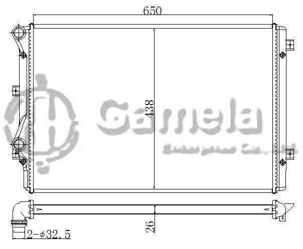 6192223027-T - Radiator-for-VOLKSWAGEN-GOLF-V-PASSAT-AUDI-A3-SKODA-OCTAVIA-16V-Tdi-1-8-1-9-03-MT-NISSENS-65279A-OEM-1K0121251L-1K0121253L-DPI-13212