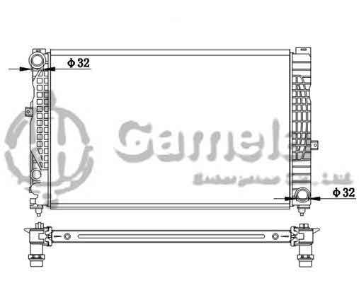 6192223054-T - Radiator-for-VOLKSWAGEN-PASSAT-L4-V6-1-8-2-8-96-02-MT-MT-NISSENS-60497A-DPI-2035