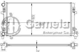 6192223062-T - Radiator-for-VOLKSWAGEN-POLO-6R-1-2-TSI-MT-MT-NISSENS-640012-OEM-6R0121253-6R0121253A