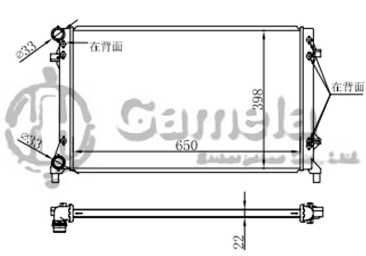 6192223072-T - Radiator-for-VOLKSWAGEN