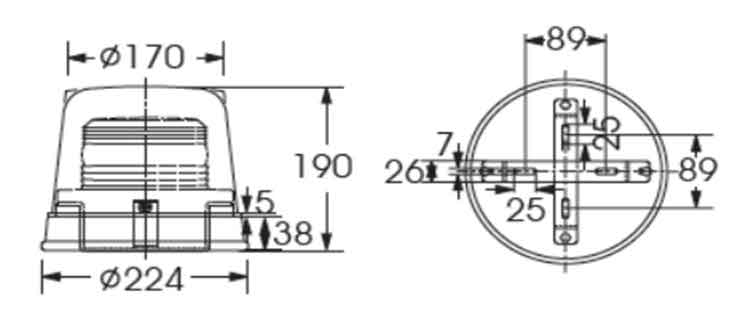 SL121 - Multi-Voltage-LED-Strobe-Lights-Voltage-12-40V-DC