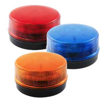 SLUL511 - Ø151 80mm 8 LED Beacon Operating Voltage: 12~24VDC
Max. Power: 25.22 Watts
Available Color:  RED, BLUE, AMBER, WHITE